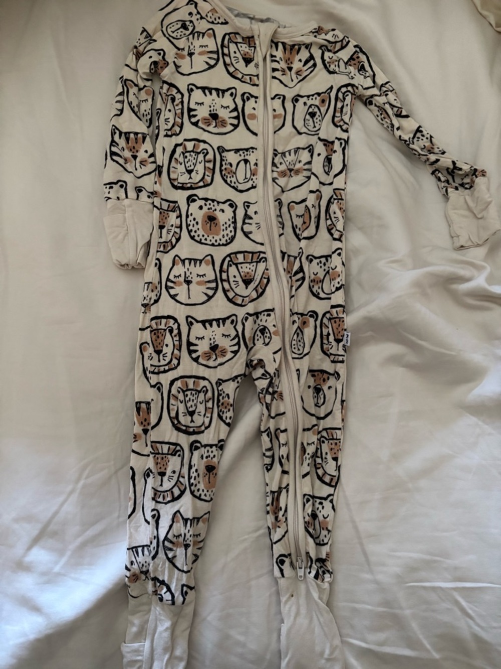 Little sleepies one piece Zippie Pajamas- lions tigers bears
